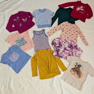 Justice Girls' Purple Tie-Dye Short Sleeve Tee